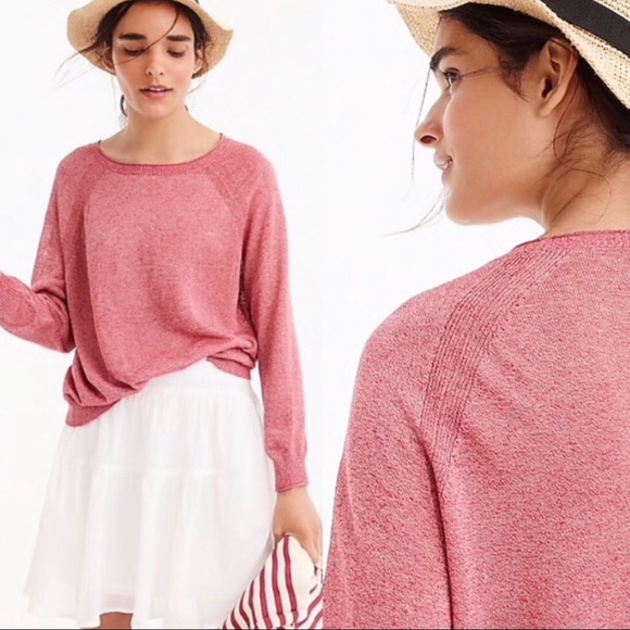 J Crew Kate Crew Linen Pullover Sweater 